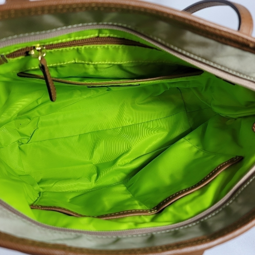 KORS Michael Kors Tan and Beige Nylon Tote - Picture 6 of 7